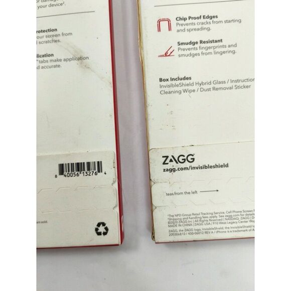 GENUINE 2 Pack Zagg Invisible Shield Hybrid Glass for Apple iPhone 12 Mini 5.4" - Picture 5 of 10